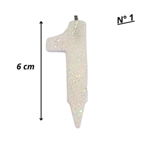 VELA MINI BRILHO BRANCA N°01