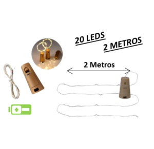 NT - PISCA 20 LEDS ROLHA BR QUENTE 2M - DEL50106