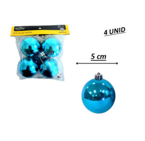 NT - BOLA LISA AZUL 5CM C/4 PÇS - NTB1003A
