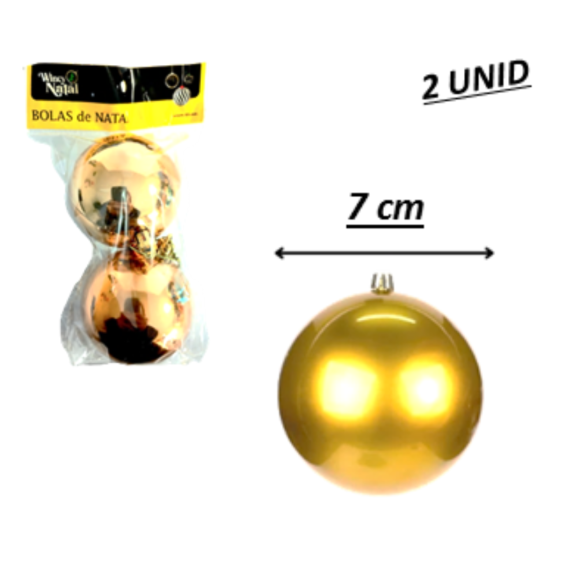 NT - BOLA LISA DOURADA 5CM C/4PÇ - NTB1003D