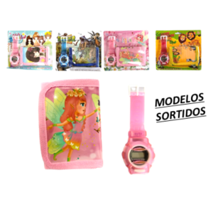 RELOGIO C/CARTEIRA INFANTIL - PT-015