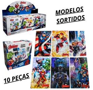 QUEBRA CABEÇA MADEIRA AVENGERS C/10 PÇS - 811077