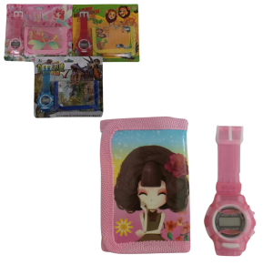 RELOGIO C/CARTEIRA INFANTIL - PT-015