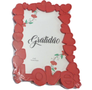 PORTA RETRATO PLASTICO 10X15CM LOVE - 8233