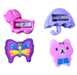 KIT C/2 APONTADORES E 2 BORRACHAS C/6 PÇS - HE40715