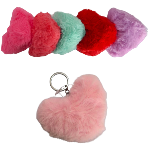 CHAVEIRO DE PELUCIA CORAÇÃO 11CM - HW84316