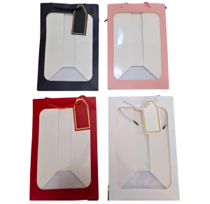 SACOLA DE PRESENTE C/VISOR TRANSP. - F0174