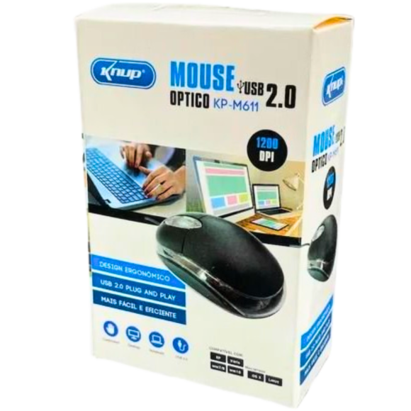 MOUSE OPTICO C/ FIO KNUP - M611