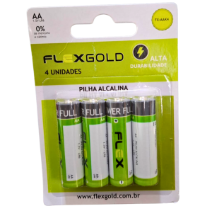 PILHA AA FLEX ALCALINA C/4 PÇS - FX-AAK4