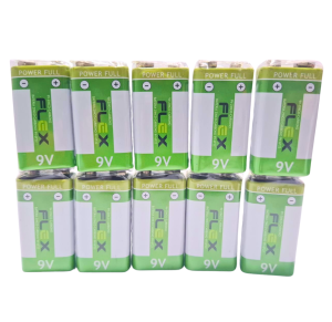 BATERIA 9V ZINCO CARBONO FLEX C/10 PÇS - FX-9Z1A