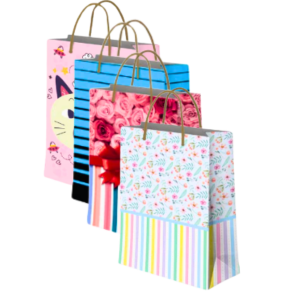 SACOLA DE PRESENTE 38X24X6,7CM SORTIDA - REF 53