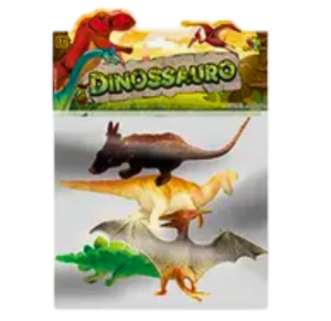 DINOSSAURO EMBORRACHADO C/4 PÇS - ZB403