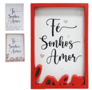 PORTA RETRATO PL 10X15CM LOVE - HP68435