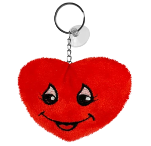 CHAVEIRO DE PELUCIA CORAÇÃO 12X9CM - WX3204