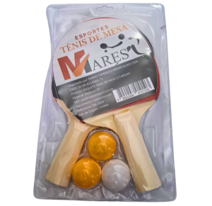 RAQUETE PING PONG C/3 BOLINHAS - MA-1010