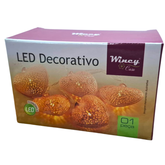 NT - PISCA LED CORAÇÃO GOLD AMBAR 20L C/2,85M - DEL6020Q127V