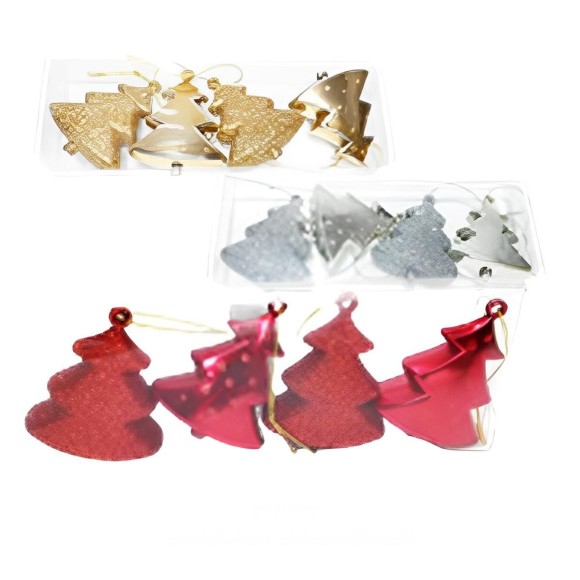 NT - ENFEITE ÁRVORE SORT. 7CM C/4PÇS - NTA7021