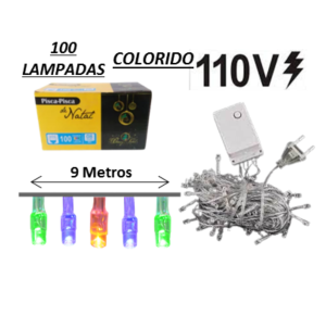 NT - PISCA 100 LEDS COLORIDO 127V - NTL2100C127V