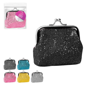 PORTA MOEDAS GLITTER 8,5X8CM - ZUN0929