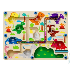 DINOSSAURO LABIRINTO MAGNETICO DE MADEIRA - TK-AB9055