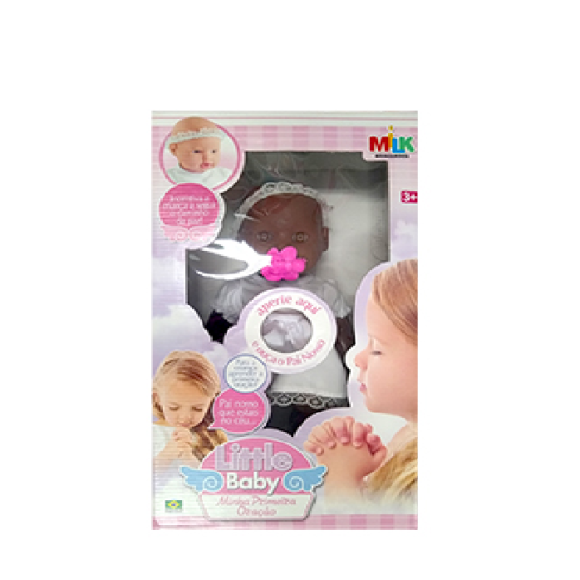 BONECA LITTLE BABY NEGRA 1ª ORACAO - 157