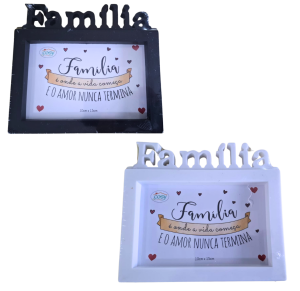 PORTA RETRATO PL 10X15CM - FAMILIA - CZ23554