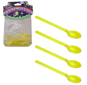 COLHER P/ DOCE AMARELA C/15UNID.