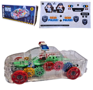 CARRO DE POLICIA TRANSPARENTE C/SOM E LUZ - HJ748