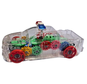 CARRO DE POLICIA TRANSPARENTE C/SOM E LUZ - HJ748