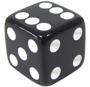 JG DE DADOS PRETO 1,5CM C/20 PÇS - AX-19699-A